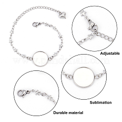 12 Stück 3 Stil 304 Edelstahl Armbandherstellung MAK-UN0001-36