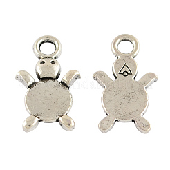 Tibetischer Stil Legierung Schildkröte Anhänger Fassungen TIBEP-S281-AS-LF