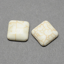 Handwerkliche ergebnisse synthetischer türkisfarbener edelstein cabochons mit flachem rücken TURQ-S263-8x8mm-02