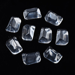 Transparente rechteckige Cabochons aus Harz CRES-N031-006A-A01