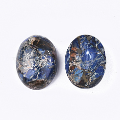 Regalit mit synthetischer Goldlinie / kaiserlicher Jaspis / Seesediment-Jaspis-Cabochons G-S329-079A
