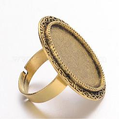 Geben Sie Ihre Kreationen eine einzigartige Designer-Look mit diesen modernen und charmanten Eisen hängender Cabochon Fassungen PALLOY-Q300-04AG-NR