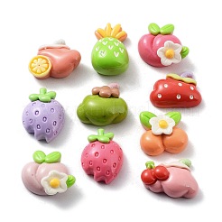 Frucht-Deko-Cabochons aus undurchsichtigem Harz RESI-D010-04