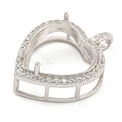 925 Sterling Silber Anhänger Fassungen STER-B005-21P
