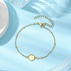 Armbänder aus 304 Edelstahl mit runder Cabochonfassung BJEW-JB11092-01