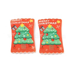 Deko-Cabochons aus undurchsichtigem Harz mit Weihnachtsmotiv CRES-B022-03A