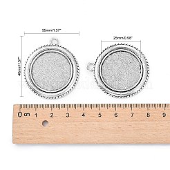 Tibetischen Stil Anhänger cabochon Fassungen mit antiken metallic Farbe und erhöht Skulptur sind voller Retro-Stil TIBEP-O006-19AS
