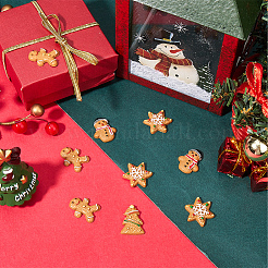 48 Stück 4 Stile Weihnachts-Kunststoff-Cabochons FIND-SC0011-29