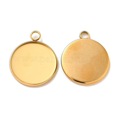 Ionenplattierung (IP) 304 Edelstahl Anhänger Cabochon-Einstellungen STAS-G071-45G