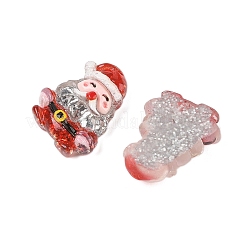 Weihnachtsserie süße transparente Harz Decoden Cabochons RESI-S03-03C