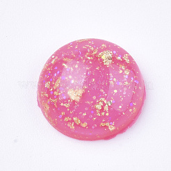 Glitzernde durchscheinende Harz-Cabochons X-RESI-S364-43A-M