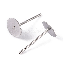 Anlaufgeschützte Ohrstecker aus flachem STAS-S028-25