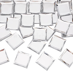 30 Stück Acryl-Strass-Cabochons mit flacher Rückseite OACR-OC0001-17