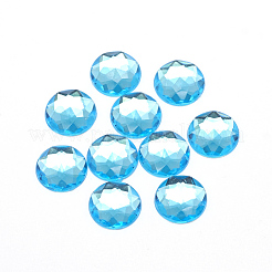 Acryl Strass Cabochons flach zurück X-GACR-Q008-8mm-04