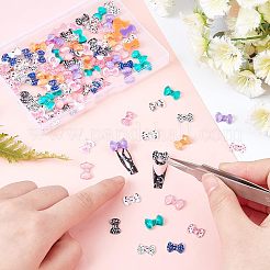 120 Stück 12 Stile Bowknot Harz Cabochons MRMJ-OC0002-90