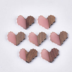 Cabochons aus Harz und Walnussholz RESI-S358-89B