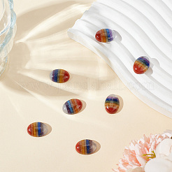 8 Stück Chakra-Cabochons aus natürlichen gemischten Edelsteinen G-GO0001-50