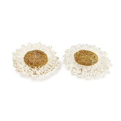 Transparente Blumen-Cabochons aus Harz RESI-H151-04B