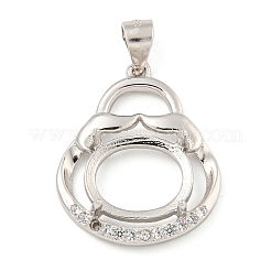 925 Sterling Silber Anhänger Fassungen STER-B005-17P