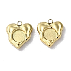 Cabochon-Fassungen für Anhänger aus Edelstahl 304 STAS-H185-09G