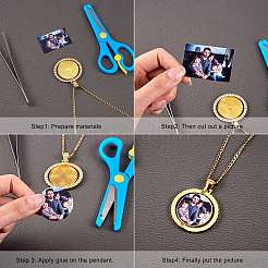 27 stücke diy flache runde strass anhänger herstellung kit DIY-SZ0006-48