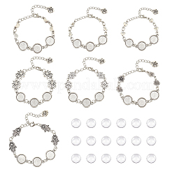 7 stücke 7 arten legierung armbänder & fußkettchen machen MAK-UN0001-46
