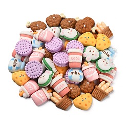 50 Stück undurchsichtige Harz-Decoden-Cabochons RESI-CJ0002-78