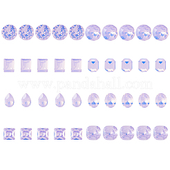 40 Stück 8 Stile K9 Glas Strass Cabochons MRMJ-DC0001-02