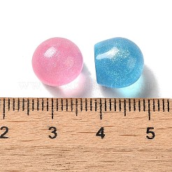 Transparente Harzkugel Decoden Cabochons mit Glitzerpulver RESI-E053-08A