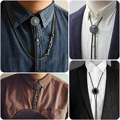 12 Stück 3 Farben Legierung Bolo Tie Schieber Verschluss Cabochon Einstellungen FIND-CA0008-91