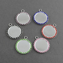 Messing Strass Anhänger Fassungen RB-R006-M
