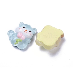 Leuchtende süße Tier transluzente Harz Decoden Cabochons RESI-B024-05