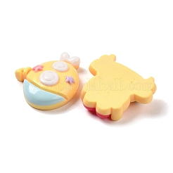Undurchsichtige Cabochons aus Kunstharz mit Meeresthema RESI-Q228-01