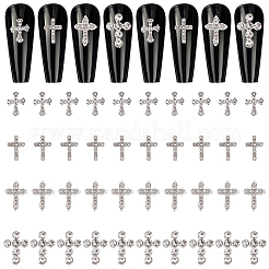40 stücke 4 stil legierung strass cabochons MRMJ-CP0001-02