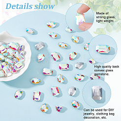 64 Stück Glas-Strass-Cabochons im 4-Stil RGLA-FG0001-11A