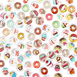 Glas cabochons GLAA-WH0025-23B