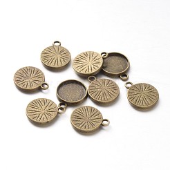Tibetischen stil Anhänger Fassungen für Cabochons TIBE-A23176-AB-FF