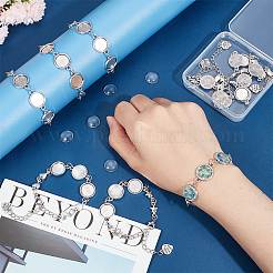 DIY-Set zur Herstellung von leeren Kuppelarmbändern und Fußkettchen DIY-NB0009-78