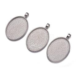 Aluminium-Anhänger Fassungen für Cabochons PALLOY-A15657-N-NF