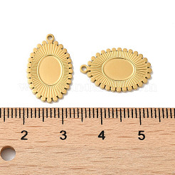 Manuelles Polieren von Cabochon-Fassungen für Anhänger aus Edelstahl 304 STAS-P335-24G