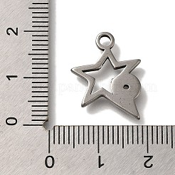 304 Edelstahl Anhänger Strass Fassungen STAS-H223-01AS-01