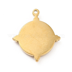 Ionenplattierung (IP) 304 Edelstahl Anhänger Strass-Einstellungen STAS-G295-50G