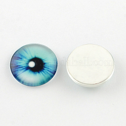 Halbrunde / kuppel drachenauge muster glas flatback cabochons für diy projekte GGLA-Q037-8mm-M41