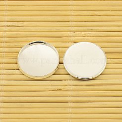 Großes Loch Spalte Legierung Emaille  Fassungen für Strasssteine Perlen KK-X0009-S-RS