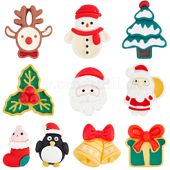 40 stücke 10 arten weihnachtsthema opake harz cabochons CRES-SC0002-56