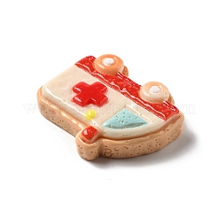 Cabochons aus undurchsichtigem Harz mit Fahrzeugmotiven RESI-C056-03D