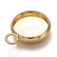 Cabochon-Fassungen für Anhänger aus Edelstahl 304 X-STAS-Z030-01I-G