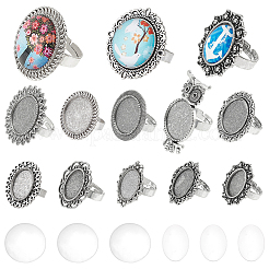 DIY-Set zur Herstellung blanker Fingerringe mit Kuppel DIY-SC0022-21