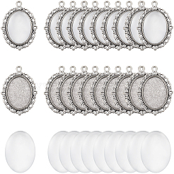 DIY-Kit zur Herstellung eines leeren ovalen Kuppelanhängers DIY-SC0023-73