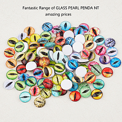 Cabochons aus Glas mit flachem Rücken GGLA-PH0007-93B